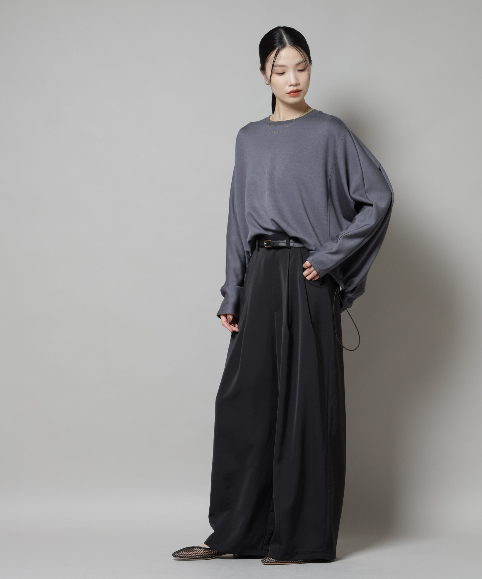 nano･universe「ドルマンスリーブバックドロストヘムカットプルオーバー」|Tシャツ・カットソー|