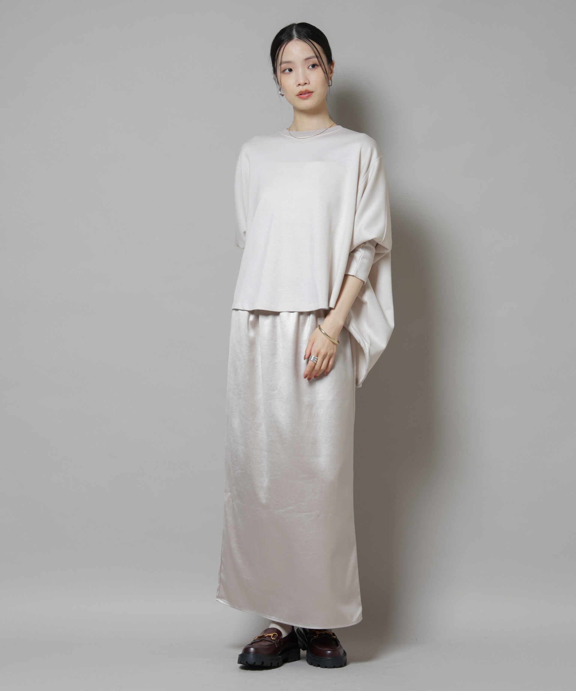 nano･universe「ドルマンスリーブバックドロストヘムカットプルオーバー」|Tシャツ・カットソー|