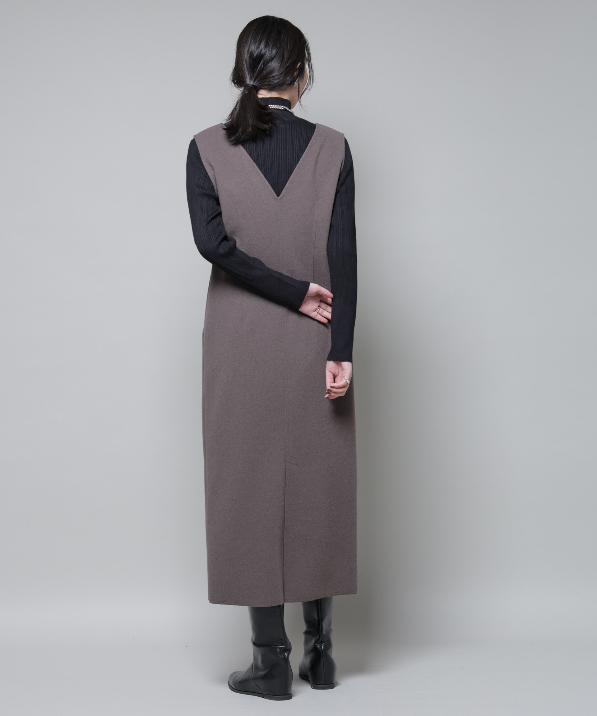 nano･universe「ホホバオイル加工ランダムリブタートルニット」|ニット・セーター|