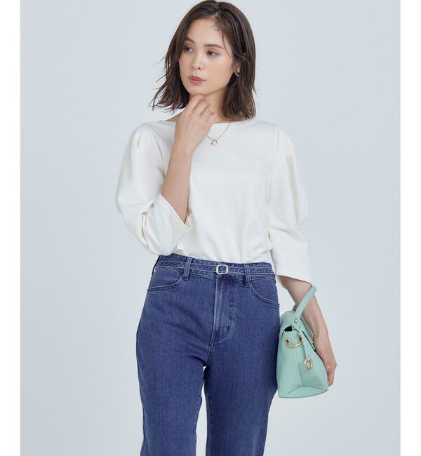 組曲「ミニ裏毛ボリュームタックスリーブ カットソー」|Tシャツ・カットソー|