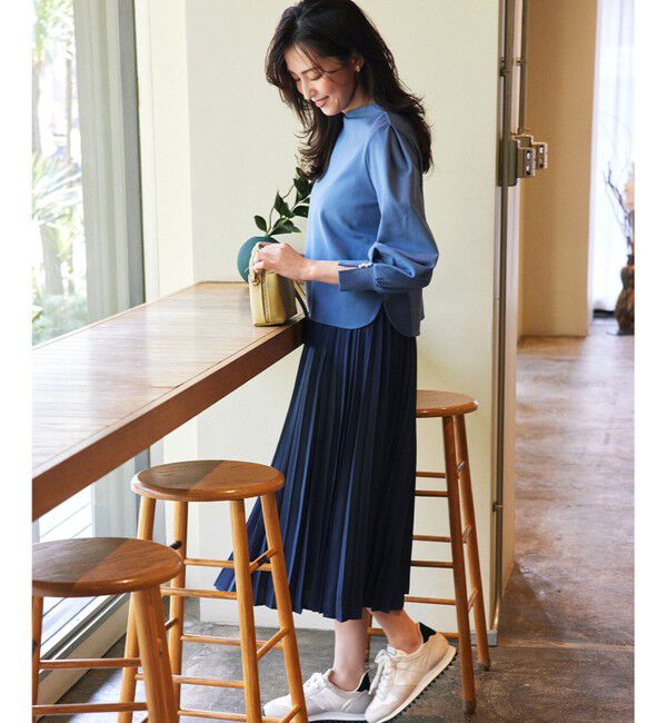 組曲「【WEB限定・2SET】ポンチトップス&times;プリーツスカートセットアップ」|スーツ|ﾌﾞﾙｰ&times;ﾈｲ