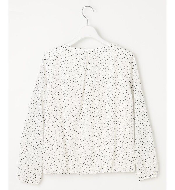 自由区「【洗える】ロイヤルシフォンドット柄 ブラウス」|シャツ・ブラウス|