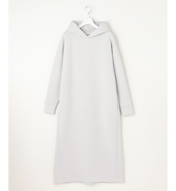 自由区「【WEB限定・洗える】マットストレッチダンボールフーディー ワンピース」|ワンピース|