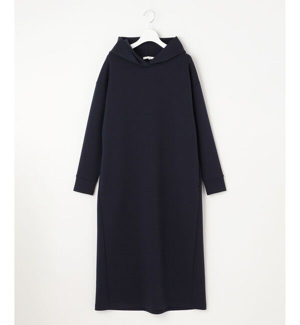 自由区「【WEB限定・洗える】マットストレッチダンボールフーディー ワンピース」|ワンピース|