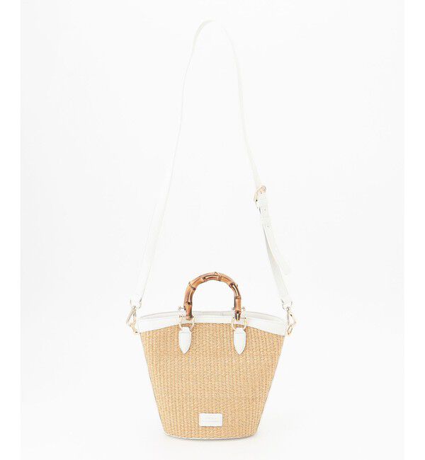 23区「【CLASSY.6月号掲載/Oggi4月号掲載】雑材 バンブー ハンドル ショルダー」|ショルダー・メッセンジャー|ﾎﾜｲﾄﾐｯ