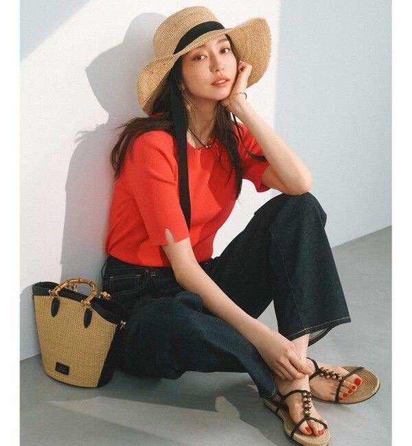 23区「【CLASSY.6月号掲載/Oggi4月号掲載】雑材 バンブー ハンドル ショルダー」|ショルダー・メッセンジャー|