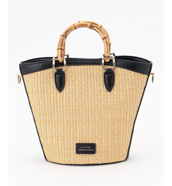 23区「【CLASSY.6月号掲載/Oggi4月号掲載】雑材 バンブー ハンドル ショルダー」|ショルダー・メッセンジャー|