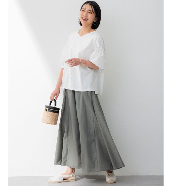 23区「【新色追加/洗える】スムースデザイン パフスリーブ カットソー」|Tシャツ・カットソー|