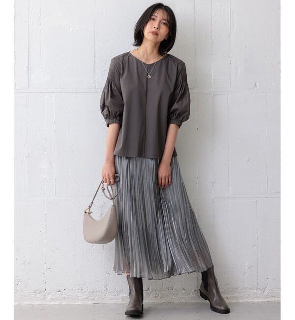 23区「【新色追加/洗える】スムースデザイン パフスリーブ カットソー」|Tシャツ・カットソー|