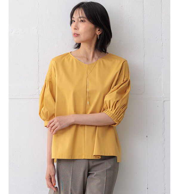 23区「【新色追加/洗える】スムースデザイン パフスリーブ カットソー」|Tシャツ・カットソー|イエロー系