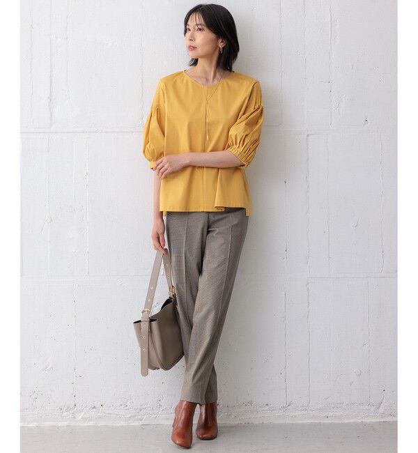 23区「【新色追加/洗える】スムースデザイン パフスリーブ カットソー」|Tシャツ・カットソー|