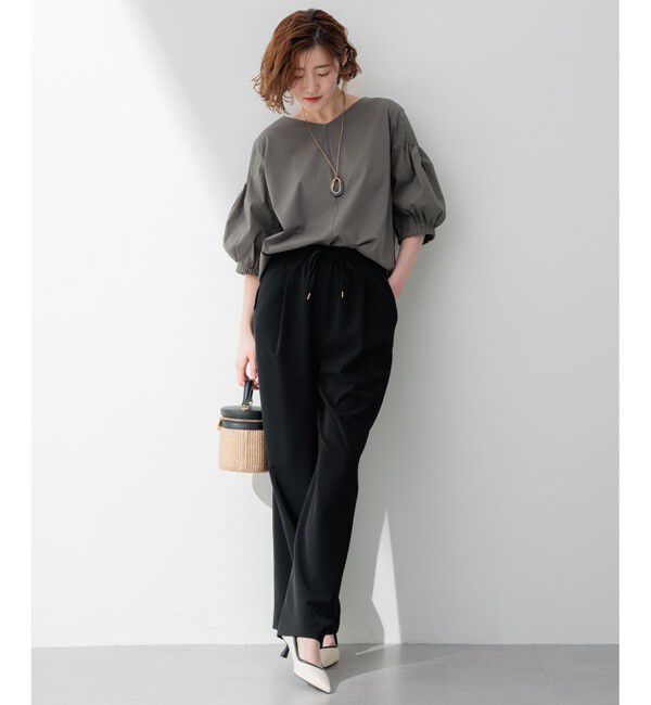 23区「【新色追加/洗える】スムースデザイン パフスリーブ カットソー」|Tシャツ・カットソー|