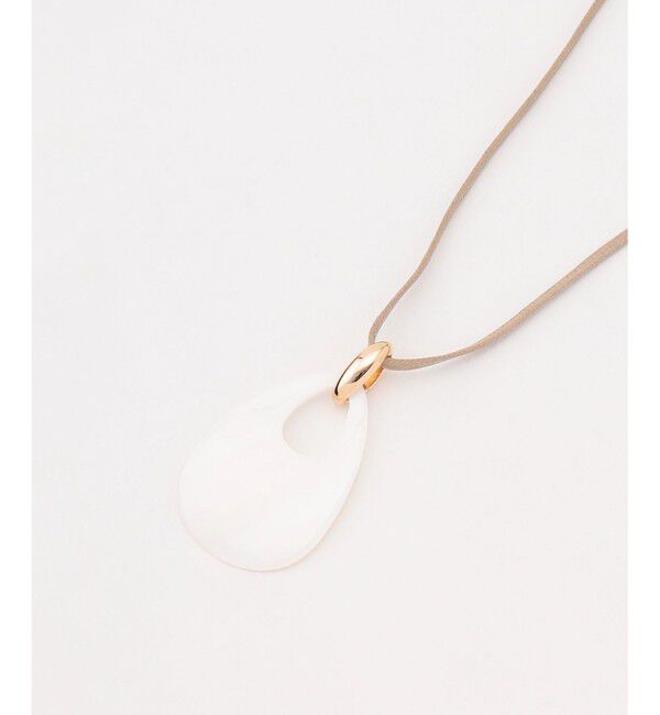 23区「ドロップシェル ネックレス」|ネックレス|ホワイト系