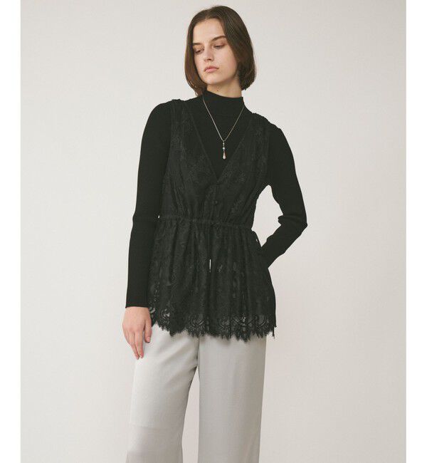 Diagram「レースノースリーブブラウス」|シャツ・ブラウス|ブラック