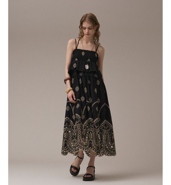 GRACE CONTINENTAL「カットワークマキシドレス」|ワンピース|