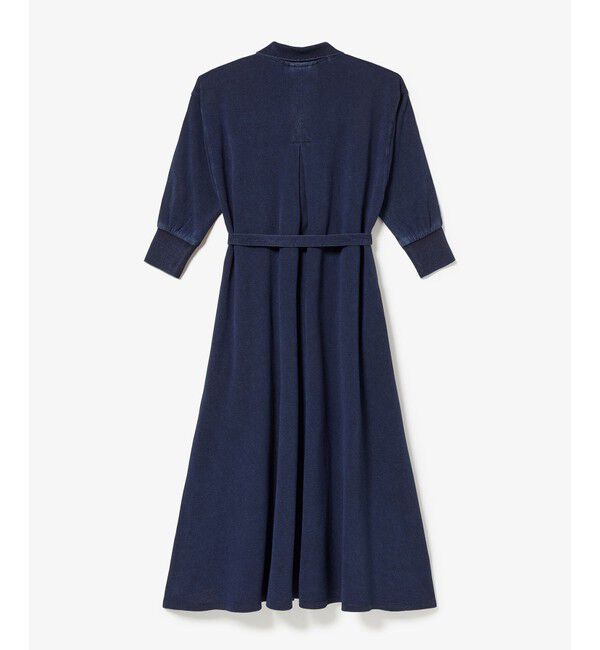 LACOSTE「ドルマンスリーブ鹿の子地ドレス / 鹿の子ワンピース マキシ丈 ロング丈」|ワンピース|