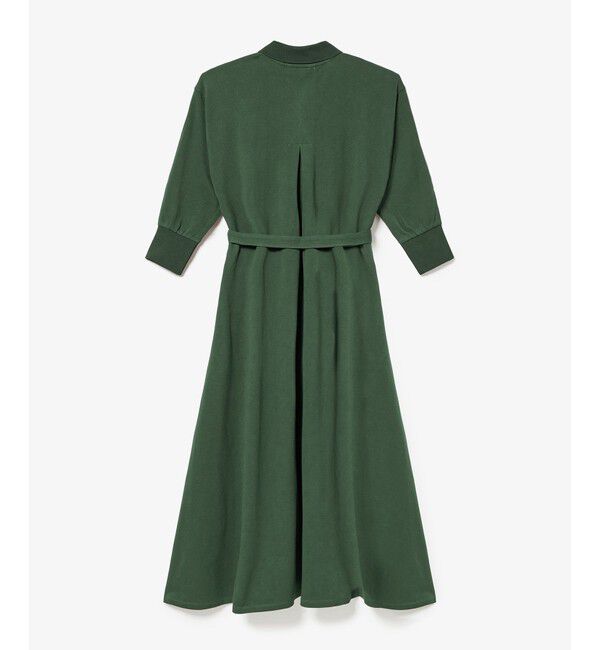 LACOSTE「ドルマンスリーブ鹿の子地ドレス / 鹿の子ワンピース マキシ丈 ロング丈」|ワンピース|