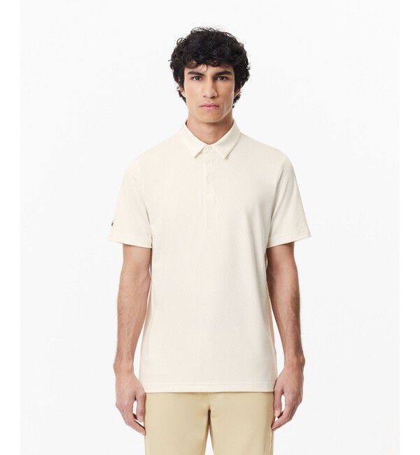 LACOSTE「ミニプリントウルトラドライゴルフポロシャツ」|スポーツ|ホワイト