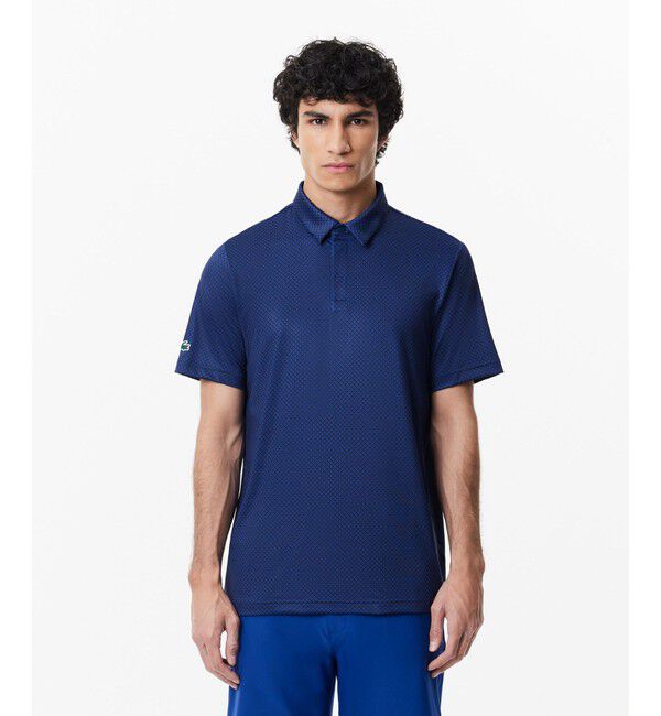 LACOSTE「ミニプリントウルトラドライゴルフポロシャツ」|スポーツ|ネイビー