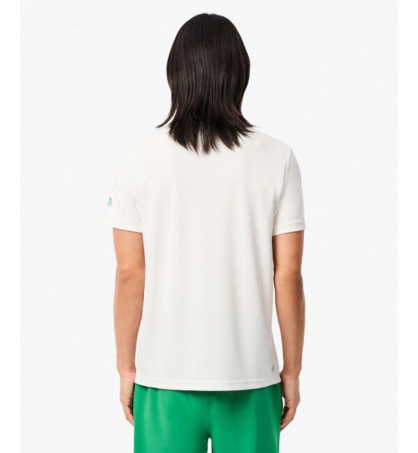 LACOSTE「UPF50＋ UVカット 『ノバク・ジョコビッチ』コートプリント ウルトラドライ 半袖Tシャツ」|Tシャツ・カットソー|