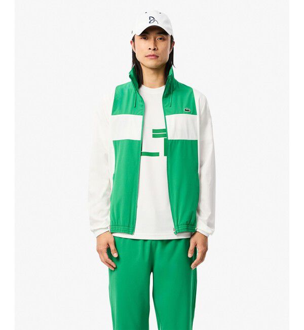 LACOSTE「UPF50＋ UVカット 『ノバク・ジョコビッチ』コートプリント ウルトラドライ 半袖Tシャツ」|Tシャツ・カットソー|