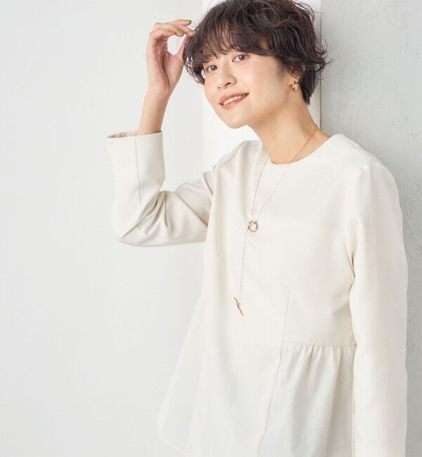 NOLLEY'S「《セットアップ対応》ツイル バーズアイペプラムブラウス」|シャツ・ブラウス|