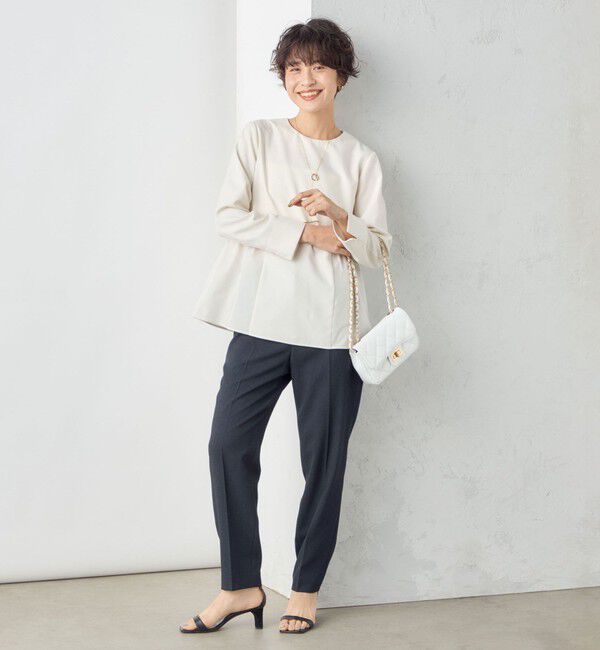 NOLLEY'S「《セットアップ対応》ツイル バーズアイペプラムブラウス」|シャツ・ブラウス|