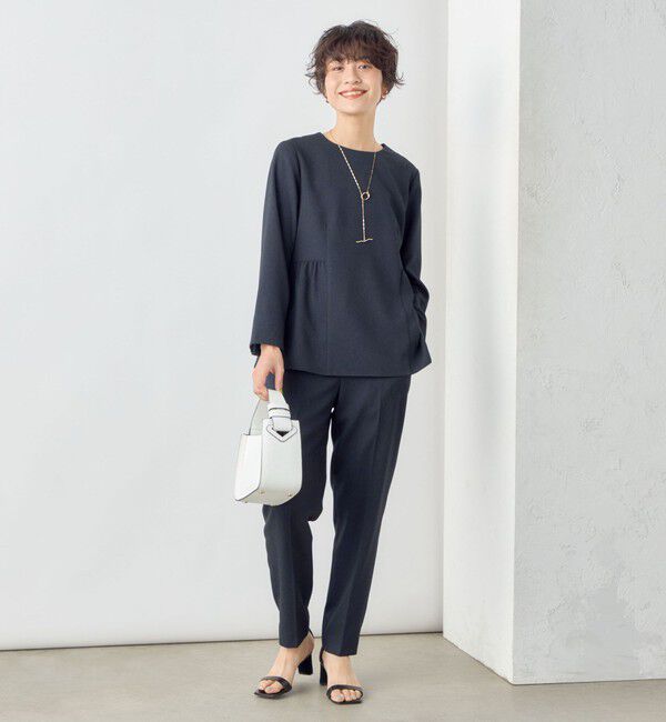 NOLLEY'S「《セットアップ対応》ツイル バーズアイペプラムブラウス」|シャツ・ブラウス|