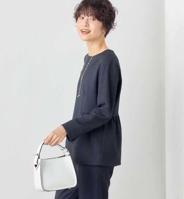 NOLLEY'S「《セットアップ対応》ツイル バーズアイペプラムブラウス」|シャツ・ブラウス|