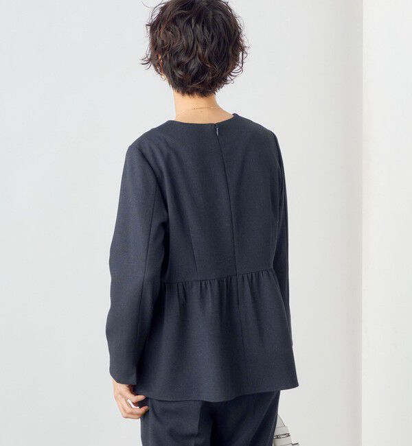 NOLLEY'S「《セットアップ対応》ツイル バーズアイペプラムブラウス」|シャツ・ブラウス|