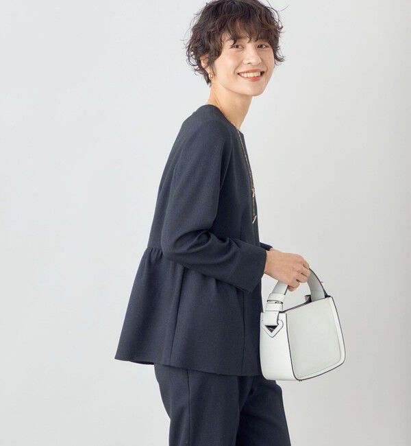 NOLLEY'S「《セットアップ対応》ツイル バーズアイペプラムブラウス」|シャツ・ブラウス|