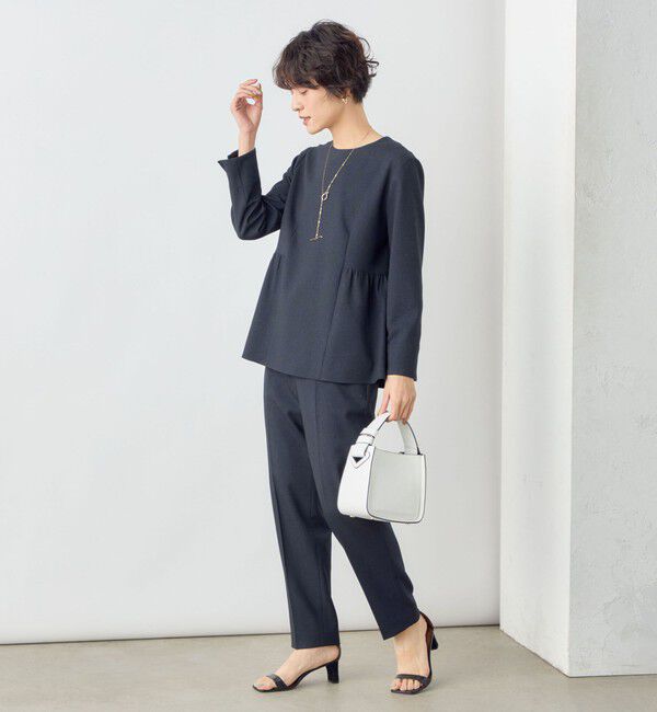 NOLLEY'S「《セットアップ対応》ツイル バーズアイペプラムブラウス」|シャツ・ブラウス|