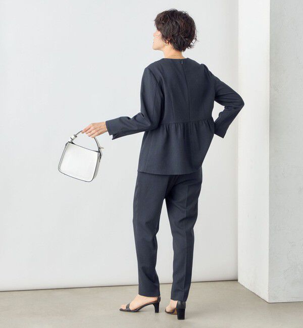 NOLLEY'S「《セットアップ対応》ツイル バーズアイペプラムブラウス」|シャツ・ブラウス|