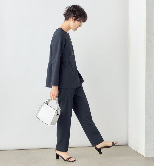 NOLLEY'S「《セットアップ対応》ツイル バーズアイペプラムブラウス」|シャツ・ブラウス|