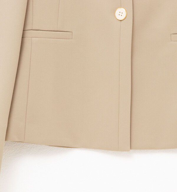 NOLLEY'S sophi「《セットアップ対応》ウォッシャブルツイルノーカラージャケット」|ノーカラージャケット|