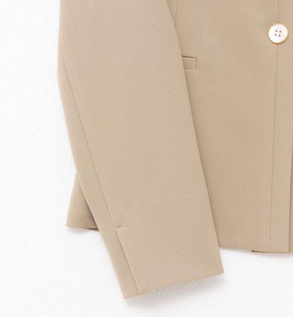 NOLLEY'S sophi「《セットアップ対応》ウォッシャブルツイルノーカラージャケット」|ノーカラージャケット|