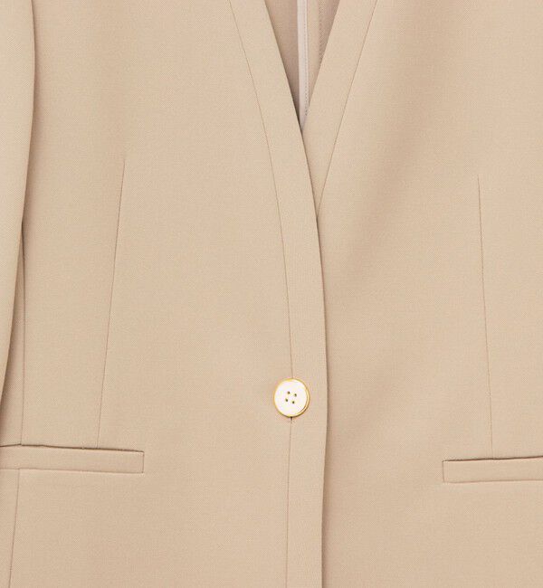 NOLLEY'S sophi「《セットアップ対応》ウォッシャブルツイルノーカラージャケット」|ノーカラージャケット|