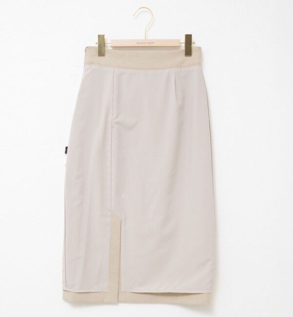 NOLLEY'S sophi「ウォッシャブルベルト付きラップ風タイトスカート」|タイト|