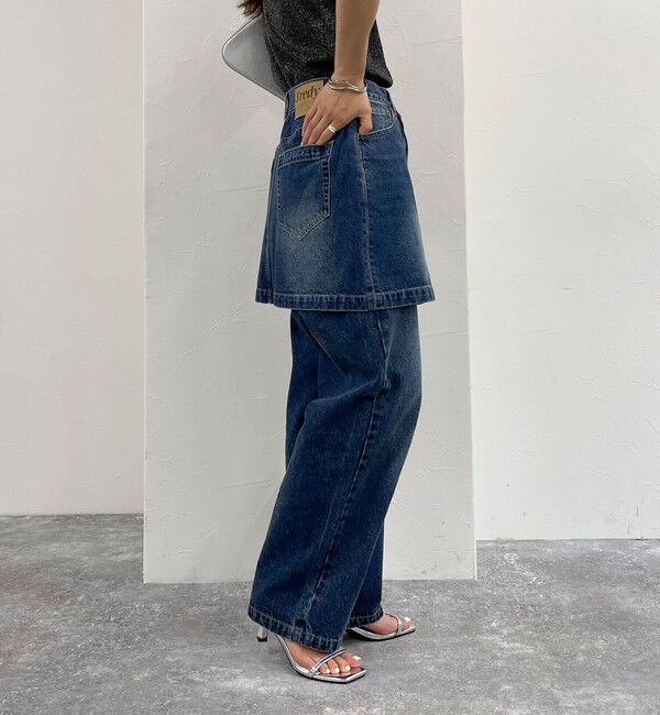 fredy emue「2WAYファスナー付きデニムミニスカート」|スカート|