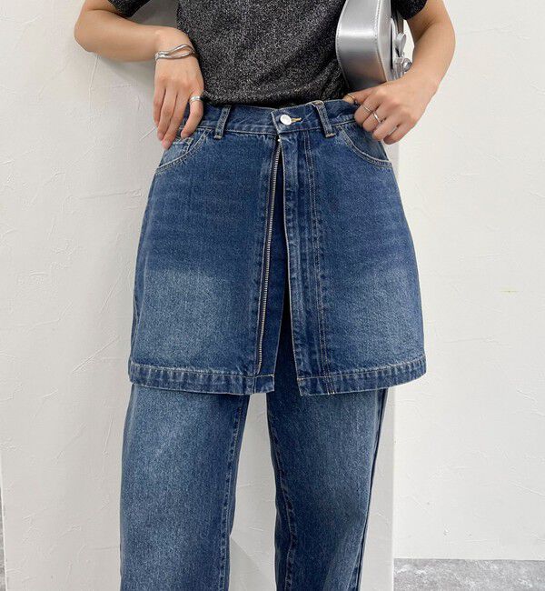 fredy emue「2WAYファスナー付きデニムミニスカート」|スカート|