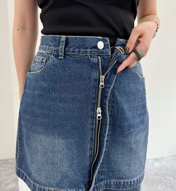 fredy emue「2WAYファスナー付きデニムミニスカート」|スカート|