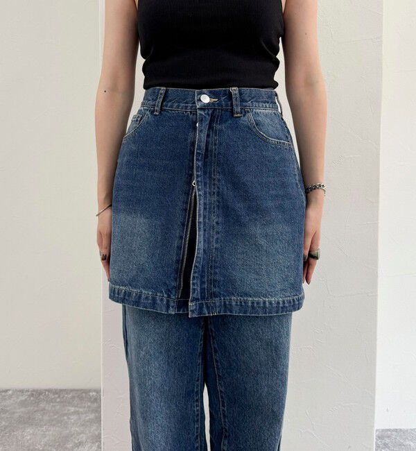 fredy emue「2WAYファスナー付きデニムミニスカート」|スカート|