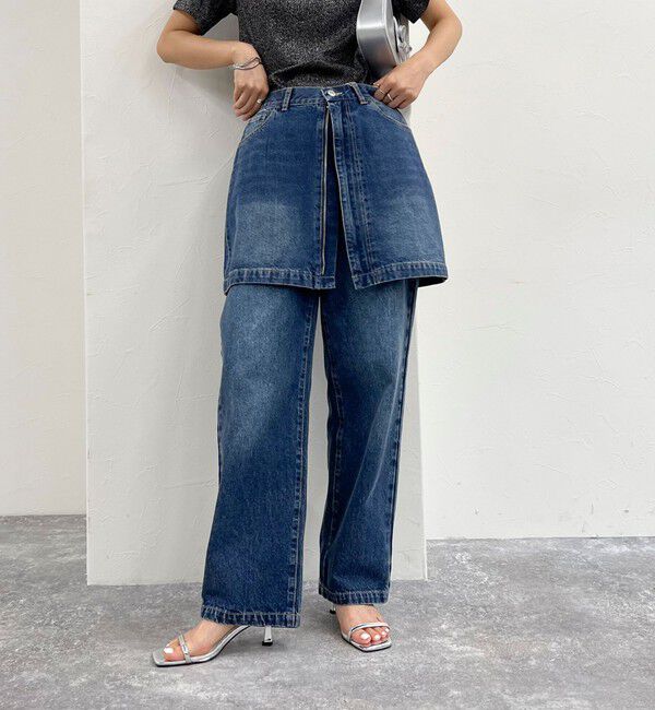 fredy emue「2WAYファスナー付きデニムミニスカート」|スカート|