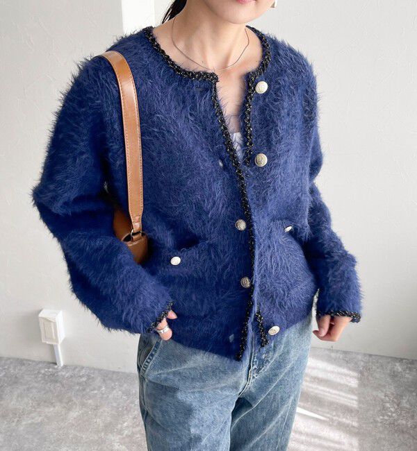 fredy emue「シャギーポケ付きジャケットカーディガン」|カーディガン|