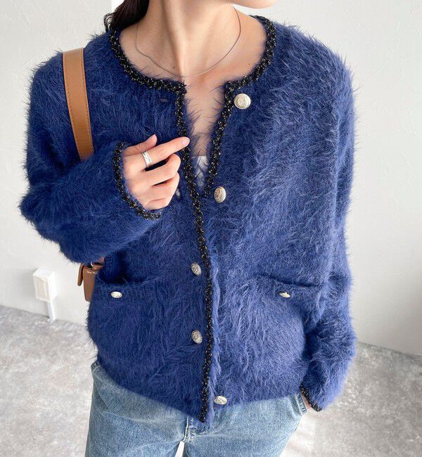 fredy emue「シャギーポケ付きジャケットカーディガン」|カーディガン|