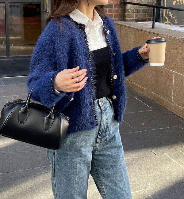 fredy emue「シャギーポケ付きジャケットカーディガン」|カーディガン|