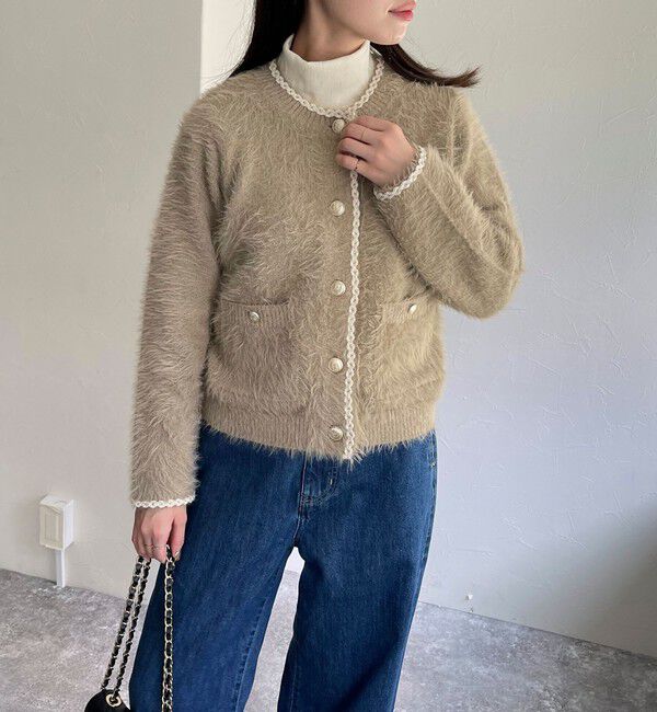 fredy emue「シャギーポケ付きジャケットカーディガン」|カーディガン|