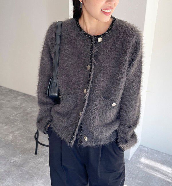 fredy emue「シャギーポケ付きジャケットカーディガン」|カーディガン|