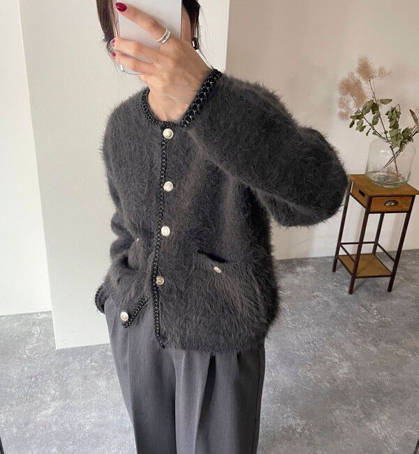 fredy emue「シャギーポケ付きジャケットカーディガン」|カーディガン|