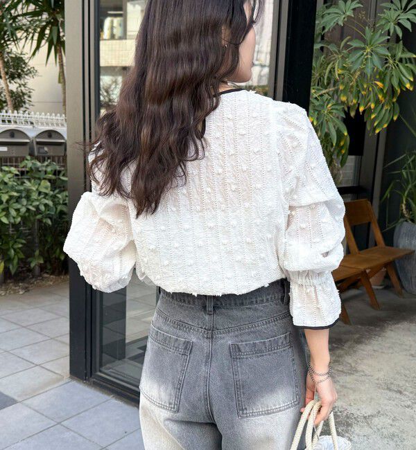 fredy emue「シアージャガードパイピングブラウス」|シャツ・ブラウス|